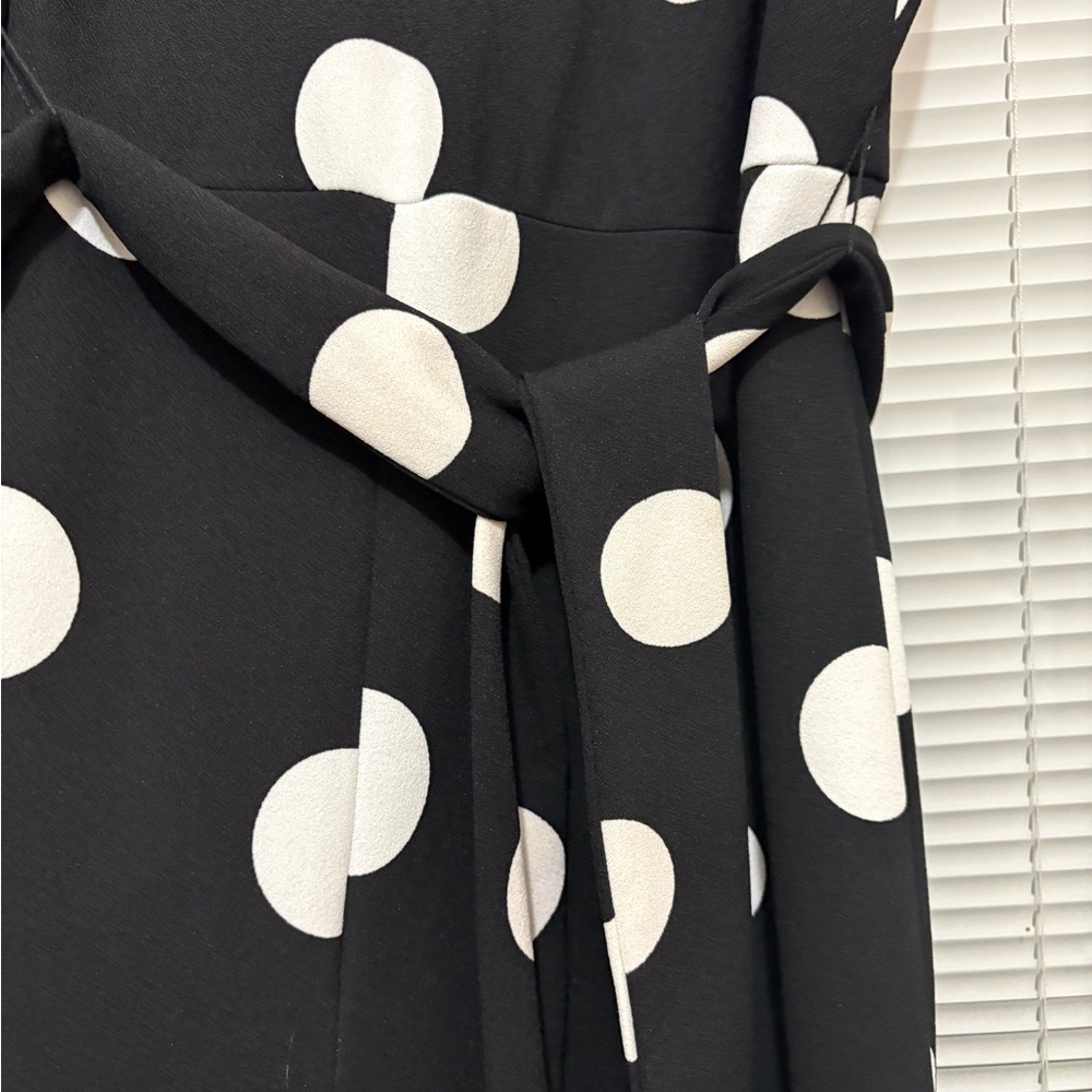 KARL LAGERFELD Paris Sleeveless Polka Dot Crop Pant Jumpsuit, Size 8 - Picture 8 of 10